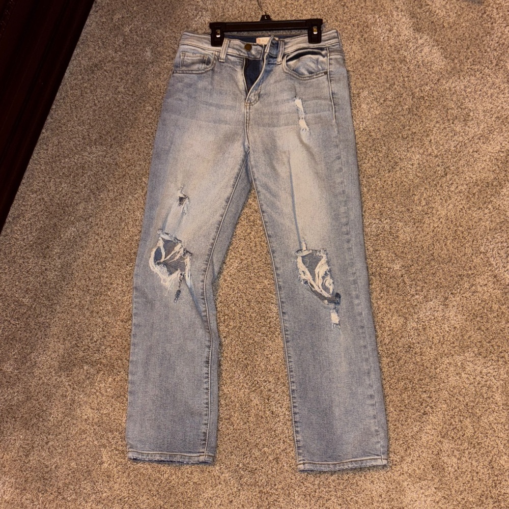 Altar'd State Light Blue Straight Leg Jeans